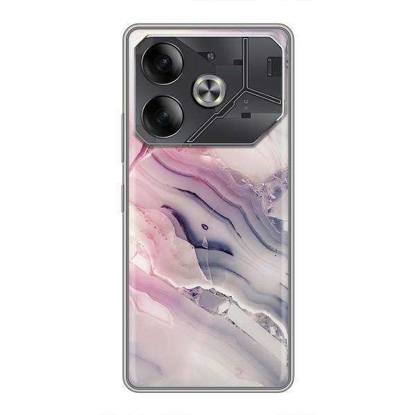 Мраморный чехол на Tecno Pova 6 (VPrint) – Пурпурный Мрамор