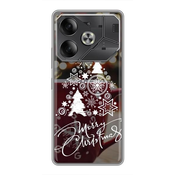 Різдвяні Чохли для Tecno Pova 6 (VPrint) – Ялинка яскрава