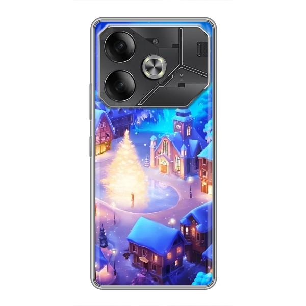 Різдвяні Чохли для Tecno Pova 6 (VPrint) – Різдвяне місто