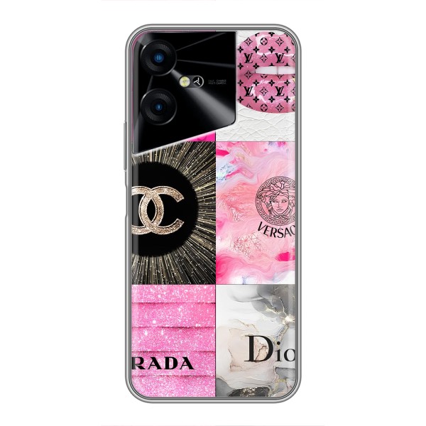 Чохол (Dior, Prada, YSL, Chanel) для Tecno POVA Neo 3 – Модніца