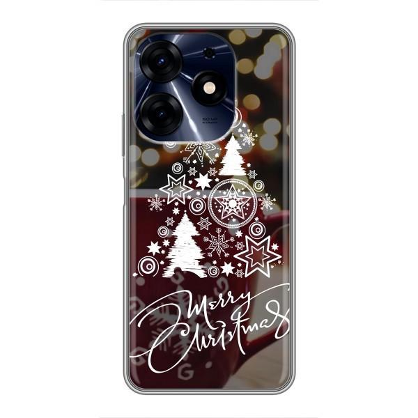 Рождественские Чехлы для TECNO Spark 10 Pro (VPrint) – Елочка узорная