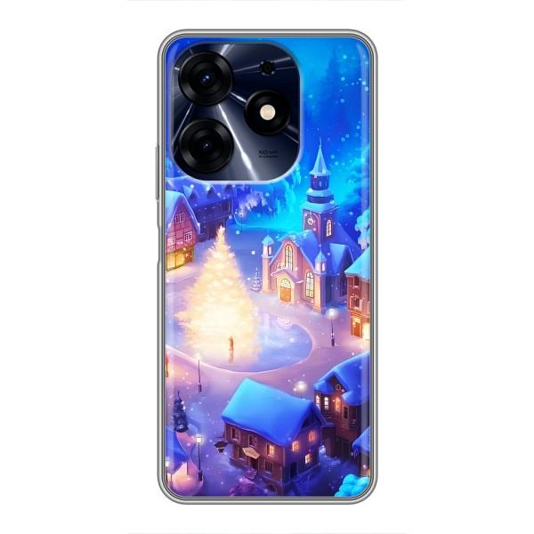 Рождественские Чехлы для TECNO Spark 10 Pro (VPrint) – Рождественский город