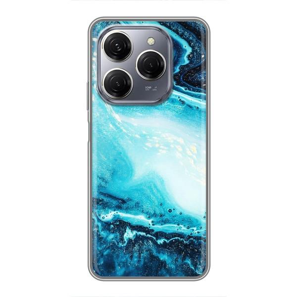 Мраморний чехол на TECNO Spark 20 Pro (VPrint) – Блакитний мрамор