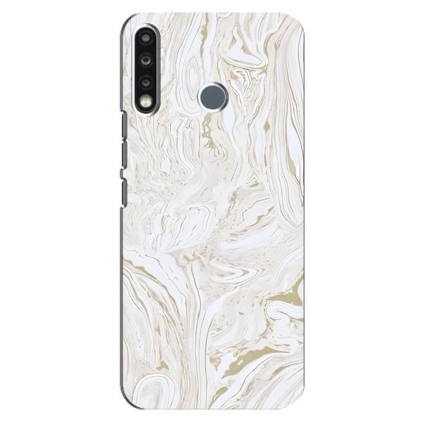 Мраморный чехол на TECNO Spark 4 (VPrint) – Белый мрамор