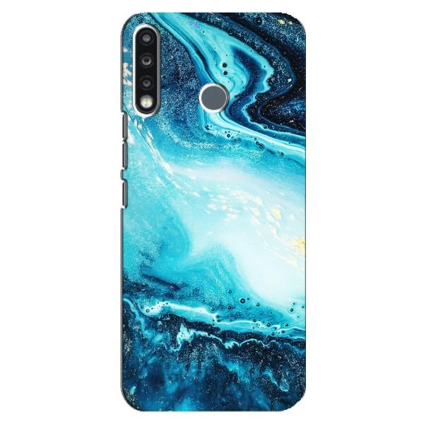 Мраморный чехол на TECNO Spark 4 (VPrint) – Голубой мрамор