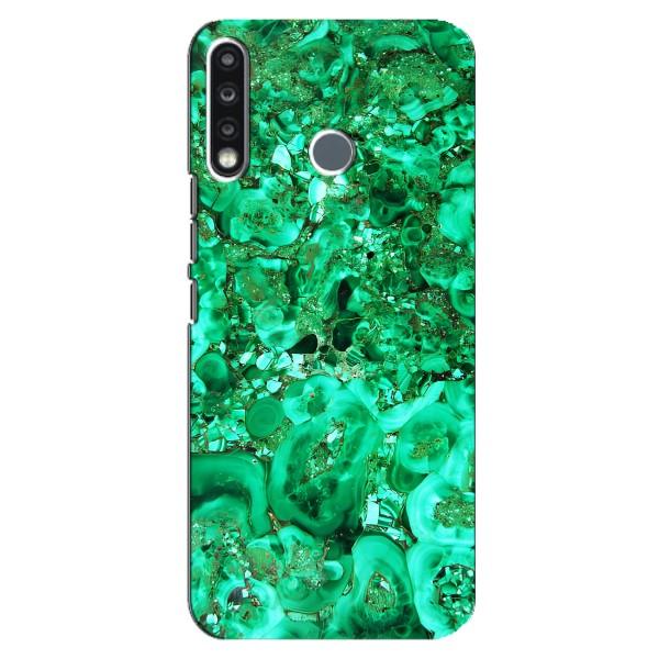 Мраморный чехол на TECNO Spark 4 (VPrint) – Салатный Мрамор