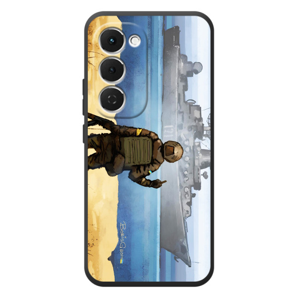 Чехол с принтом (Русский корабль...) для Спарк 40 Про Плюс (AlphaPrint) – Русский корабль