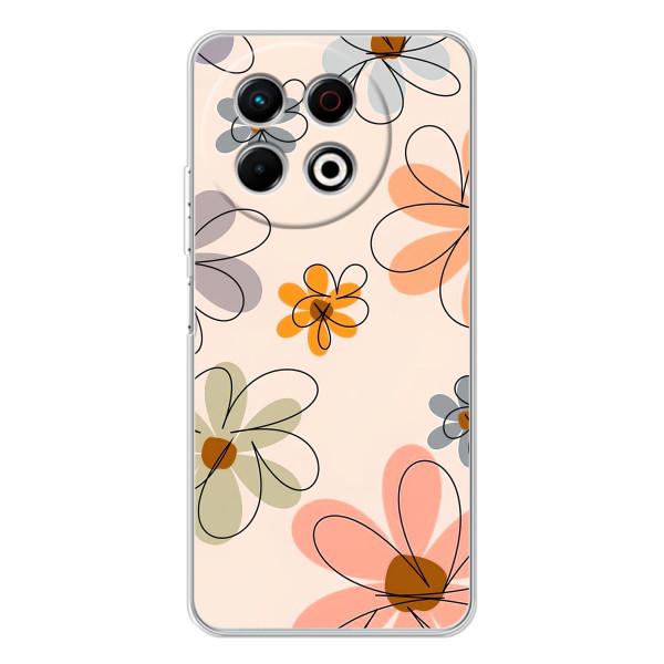 Чохол з квітковим принтом на Спарк 40 Про Плюс – Кольорові квіти