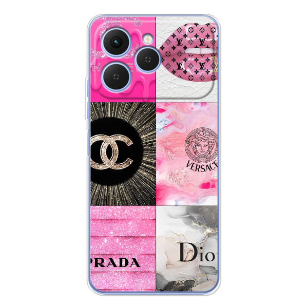Чохол (Dior, Prada, YSL, Chanel) для Tecno Spark 40 – Модніца