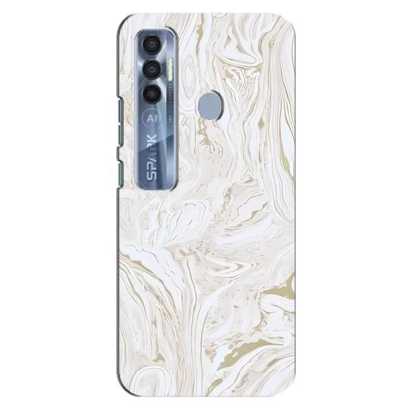 Мраморный чехол на TECNO Spark 7 Pro (VPrint) – Белый мрамор