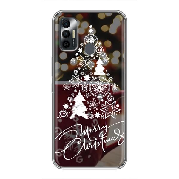 Рождественские Чехлы для TECNO Spark 7P (VPrint) – Елочка узорная