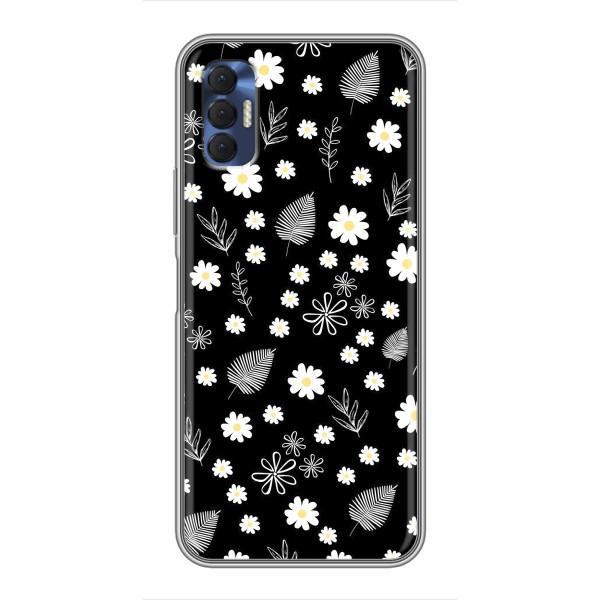 Чехлы с тематикой "ЦВЕТЫ" на TECNO Spark 8P – цветение на чорном