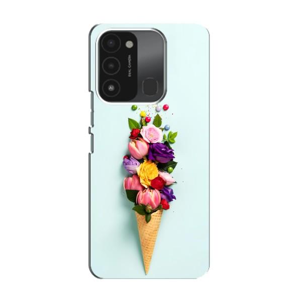 Чохли з тематикою "КВІТИ" на TECNO Spark GO (2022) – Квітка-морозиво