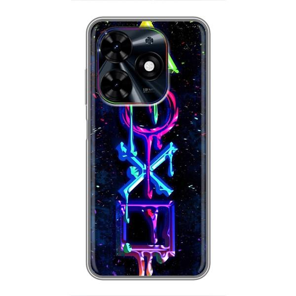 Чохли з тематикою Кіберспорт для Tecno Spark Go 2024 (BG6) (VPrint) – Pleystation лого