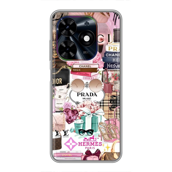 Чехол (Dior, Prada, YSL, Chanel) для Tecno Spark Go 2024 (BG6) – Бренды