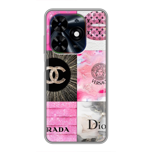 Чехол (Dior, Prada, YSL, Chanel) для Tecno Spark Go 2024 (BG6) – Модница