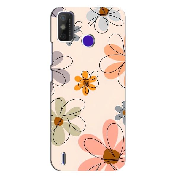 Чехол с цветочным принтом на Техно Спарк Павер 2 – Разноцветные цветы