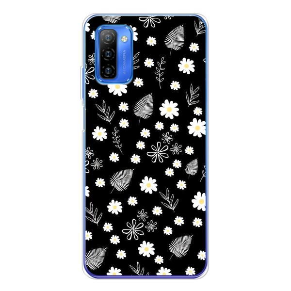 Чохли з тематикою "КВІТИ" на Ulefone Note 12 – цвітіння на чорному
