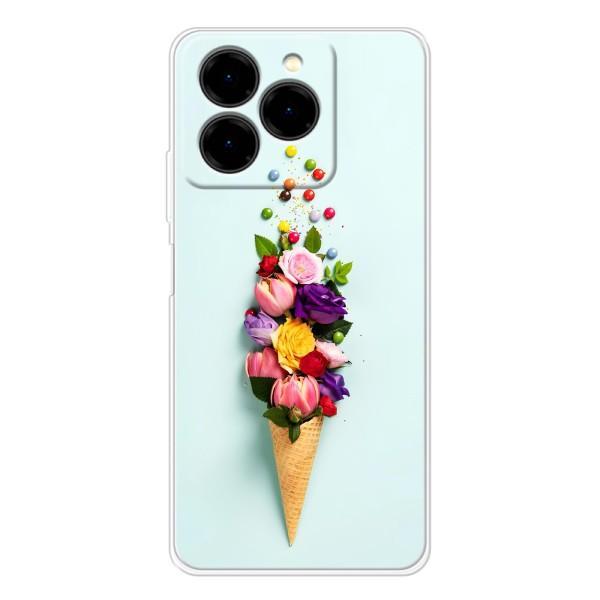 Чехлы с тематикой "ЦВЕТЫ" на Ulefone Note 20 Pro – Цветок-мороженное