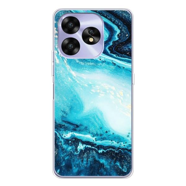Мраморний чехол на UMIDIGI A15C (VPrint) – Блакитний мрамор