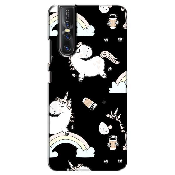 Чехол Unicorn на Vivo V15 Pro – Единорог с кофе