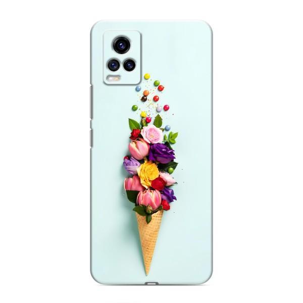 Чехлы с тематикой "ЦВЕТЫ" на ViVO V20 – Цветок-мороженное