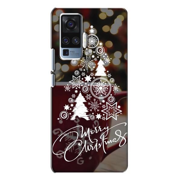 Рождественские Чехлы для Vivo X50 Pro (VPrint) – Елочка узорная