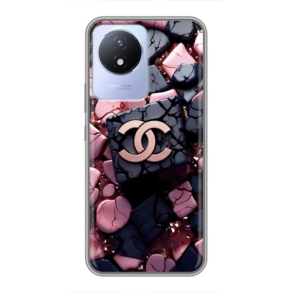 Чехол (Dior, Prada, YSL, Chanel) для Vivo Y02 – Шанель