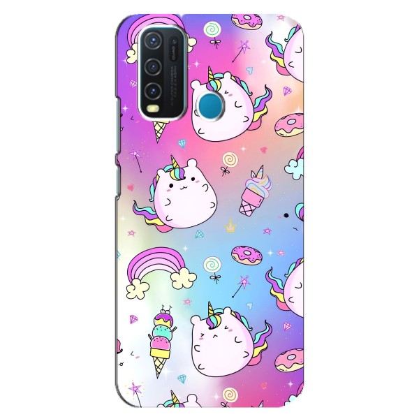 Чехол Unicorn на ViVO Y30 – Радуга и Единорог