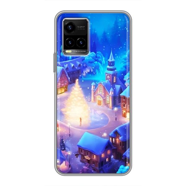 Рождественские Чехлы для Vivo Y33s (VPrint) – Рождественский город