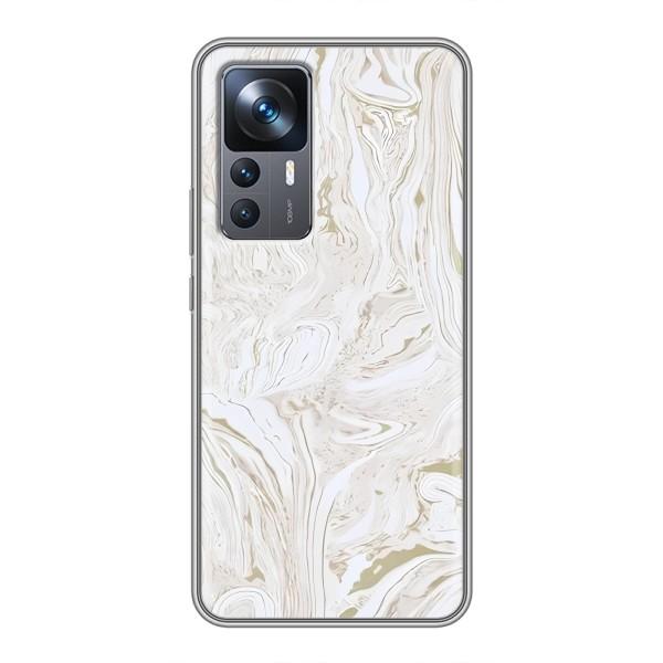 Мраморный чехол на Xiaomi 12T Pro (VPrint) – Белый мрамор
