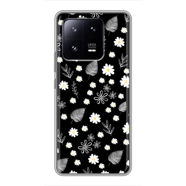Чехлы с тематикой "ЦВЕТЫ" на Xiaomi 13 Pro – цветение на чорном