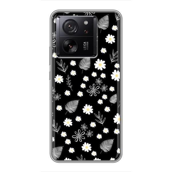 Чехлы с тематикой "ЦВЕТЫ" на Xiaomi 13T Pro – цветение на чорном