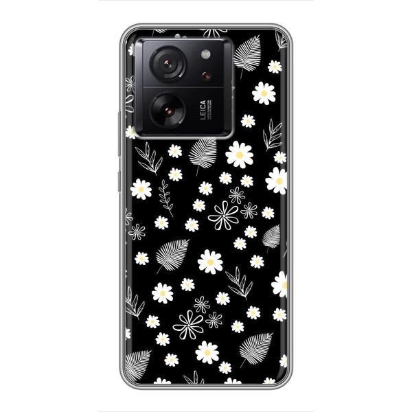 Чехлы с тематикой "ЦВЕТЫ" на Xiaomi 13T – цветение на чорном