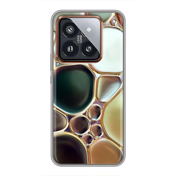 Мраморний чехол на Xiaomi 14 Pro (VPrint) – Радужний Мрамор