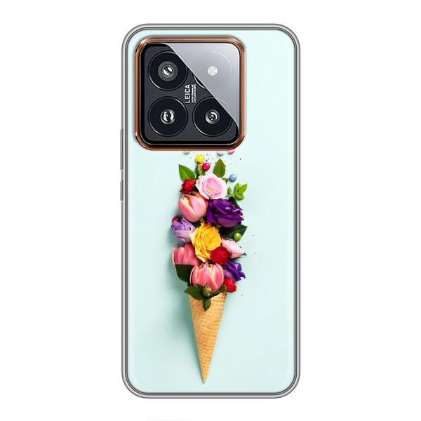 Чехлы с тематикой "ЦВЕТЫ" на Xiaomi 14 Pro – Цветок-мороженное