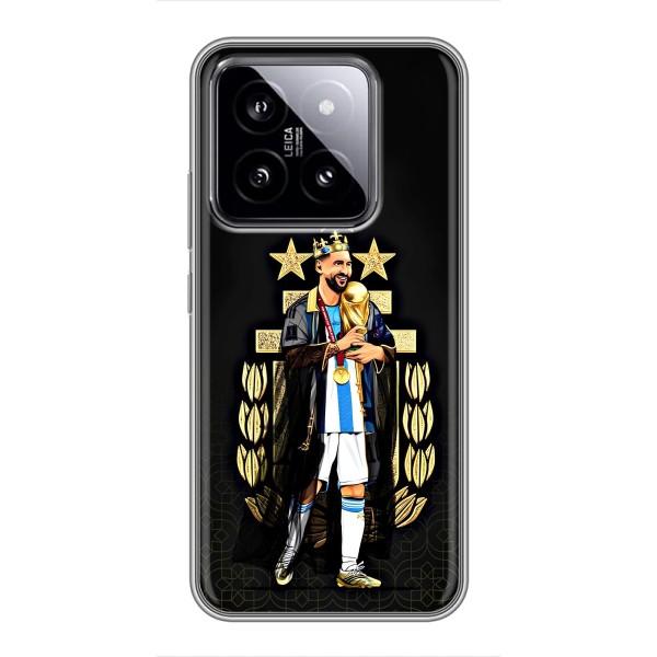 Чехлы для Xiaomi 14 (Leo чемпион) (AlphaPrint) – Месси Король