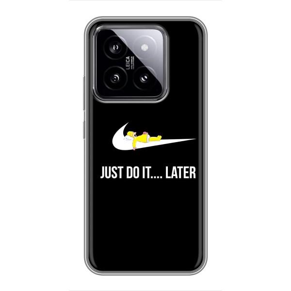 Чехол с логотипом Найк на Xiaomi 14 – Nike just do it