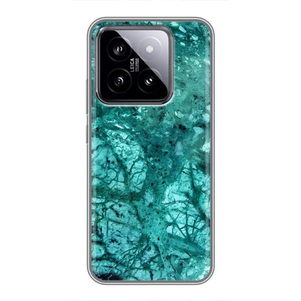 Мраморний чехол на Xiaomi 14 (VPrint) – Зелений мрамор