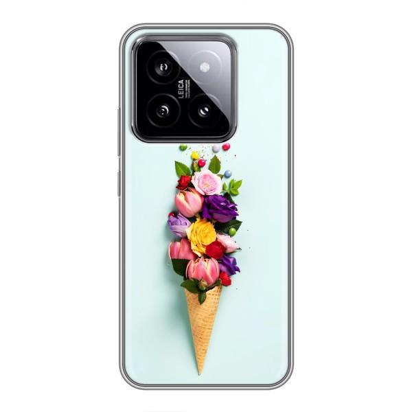 Чохли з тематикою "КВІТИ" на Xiaomi 14 – Квітка-морозиво