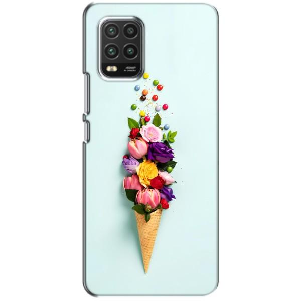 Чохли з тематикою "КВІТИ" на Xiaomi Mi 10 Lite – Квітка-морозиво