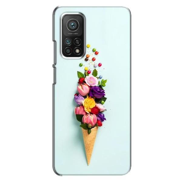 Чехлы с тематикой "ЦВЕТЫ" на Xiaomi Mi 10T Pro – Цветок-мороженное