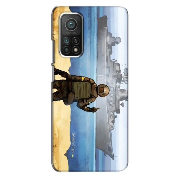 Чехол с принтом (Русский корабль...) для Ксяоми Ми 10т (AlphaPrint) – Русский корабль