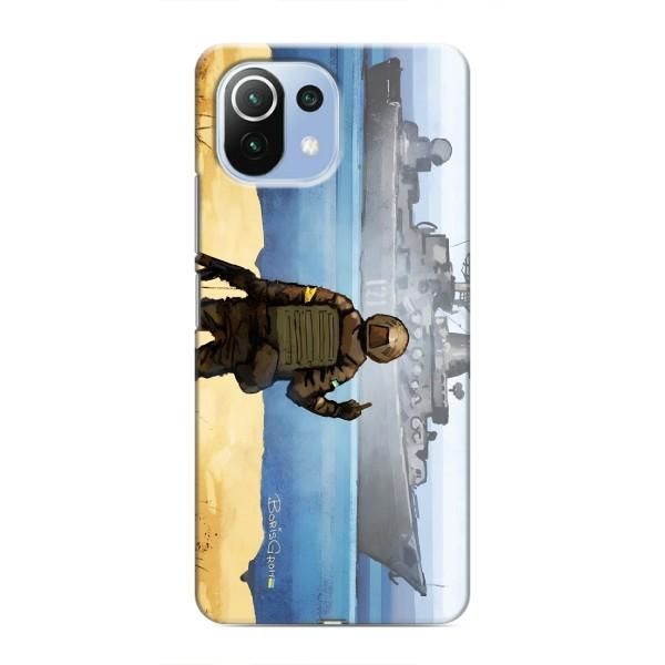 Чехол с принтом (Русский корабль...) для Сяоми Ми 11 Лайт (AlphaPrint) – Русский корабль