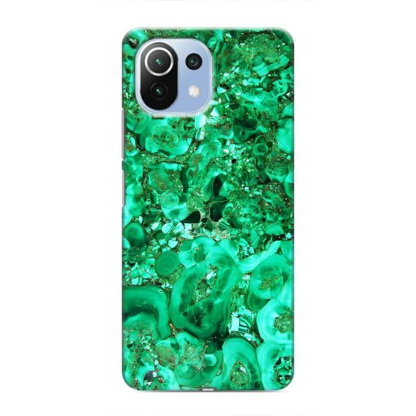 Мраморный чехол на Xiaomi Mi 11 Lite (VPrint) – Салатный Мрамор
