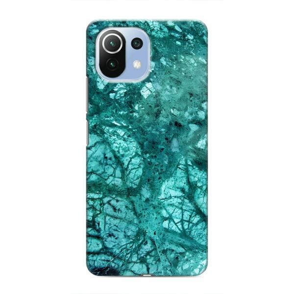 Мраморный чехол на Xiaomi Mi 11 Lite (VPrint) – Зеленый мрамор