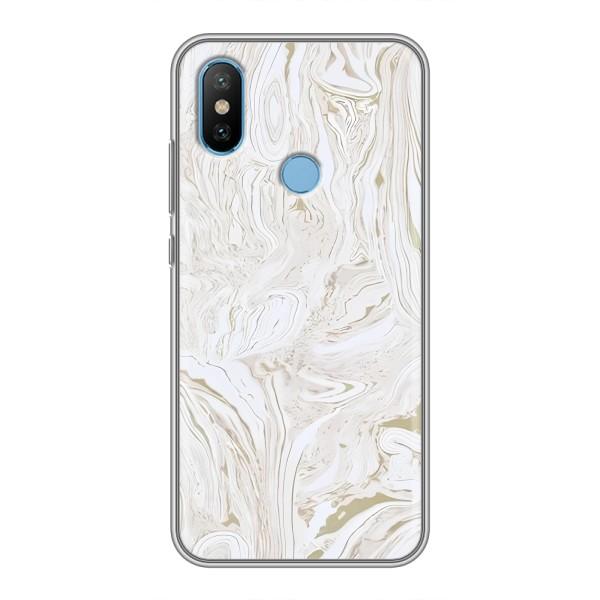 Мраморный чехол на Xiaomi Mi6X (VPrint) – Белый мрамор