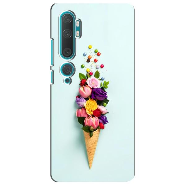 Чехлы с тематикой "ЦВЕТЫ" на Xiaomi Mi Note 10 – Цветок-мороженное