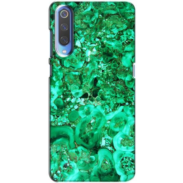 Мраморный чехол на Xiaomi Mi 9 (VPrint) – Салатный Мрамор