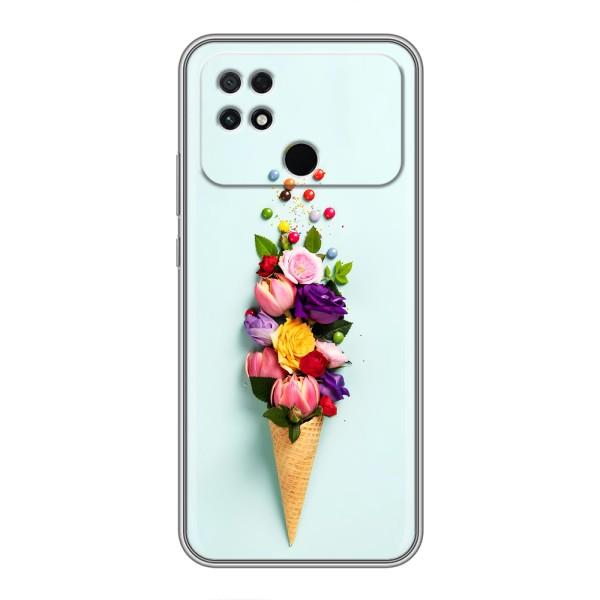 Чохли з тематикою "КВІТИ" на Xiaomi POCO C40 – Квітка-морозиво
